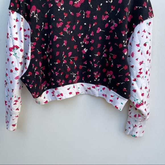Joie Caleigh Mi Amor Floral Crewneck Oversized Pullover Sweatshirt Size S - Picture 8 of 9